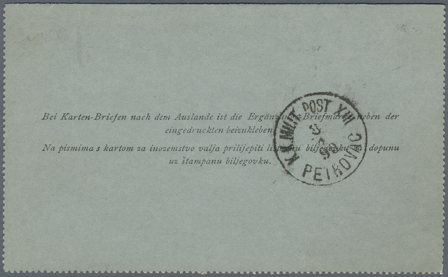 GA Bosnien Und Herzegowina - Stempel: BIHAC Und PETROVAC: 1890 (7.1.), Kartenbrief Doppeladler 5 Kr. Rosa Auf Gra - Bosnie-Herzegovine