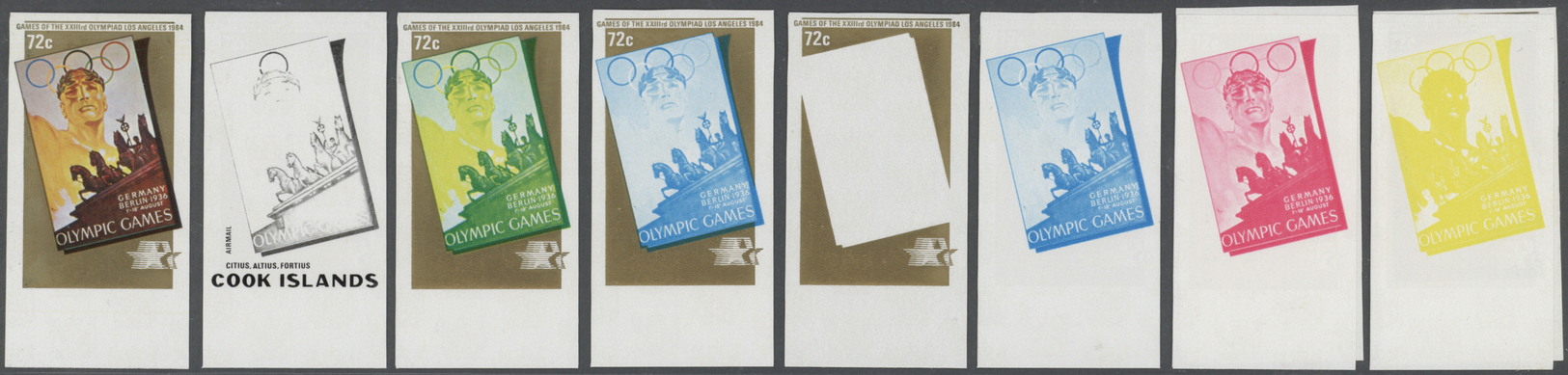 ** Thematik: Olympische Spiele / Olympic Games: 1984, OLYMPIC SUMMER GAMES LOS ANGELES '84, Placards Of The Olympic Game - Other & Unclassified