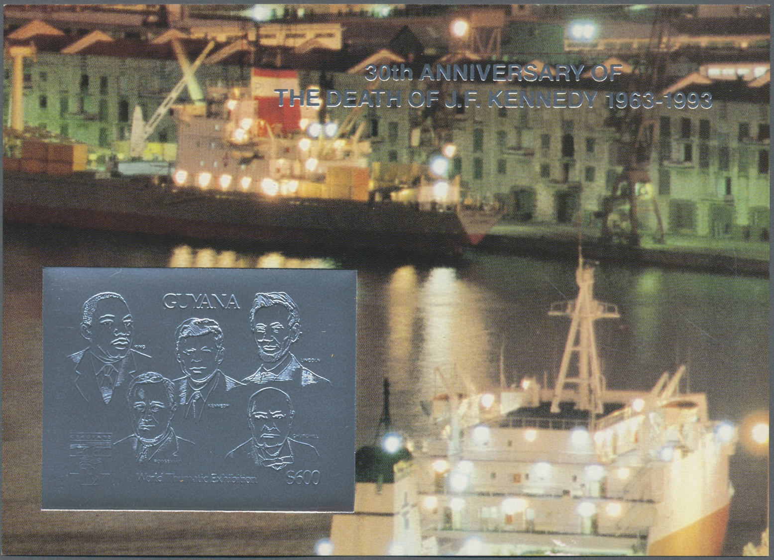 ** Thematik: Persönlichkeiten - Kennedy / Personalities - Kennedy: 1993, International Stamp Exhibition Genova'92 GOLD A - Kennedy (John F.)