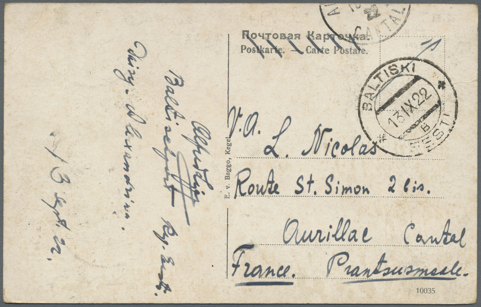 Br Estland: 1919/1922, Three Covers And One Souvenier Postcard With Local Postmaster Perforation Stamps From PAID - Estonia