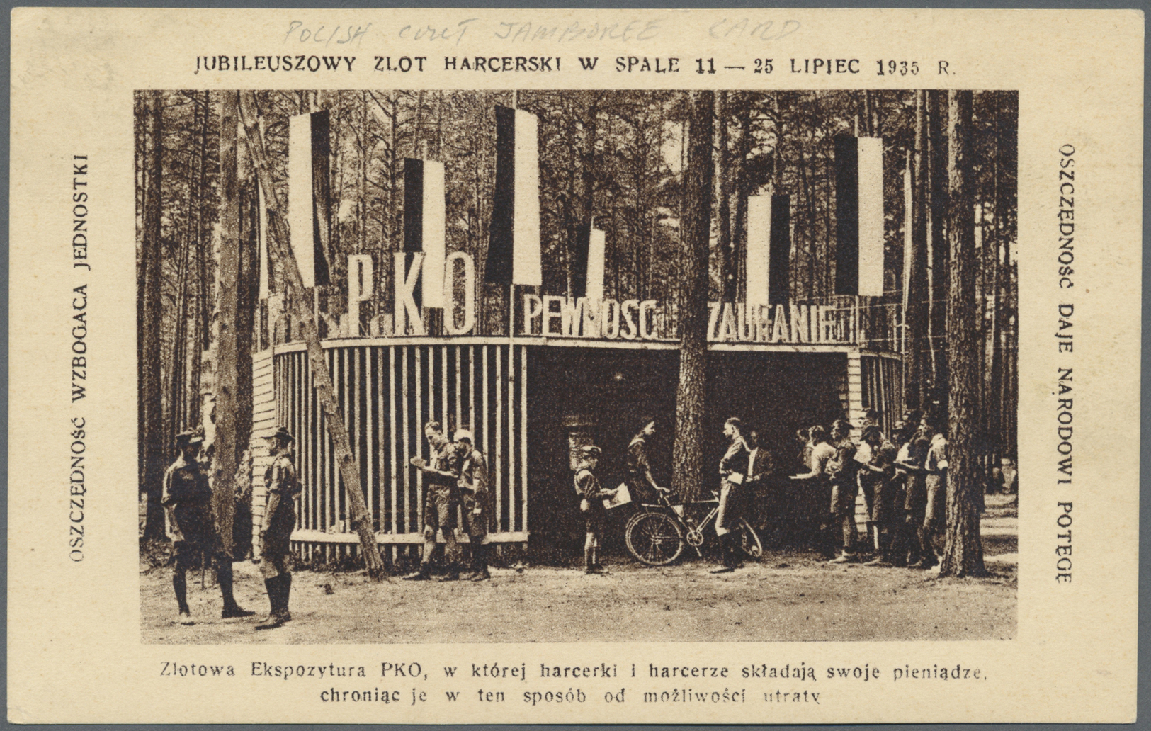 Br Thematik: Pfadfinder / Boy Scouts: 1935, Poland, Scout Jamboree Spale Scout Scene Postcard, Photo Girl Scout Troop No - Other & Unclassified