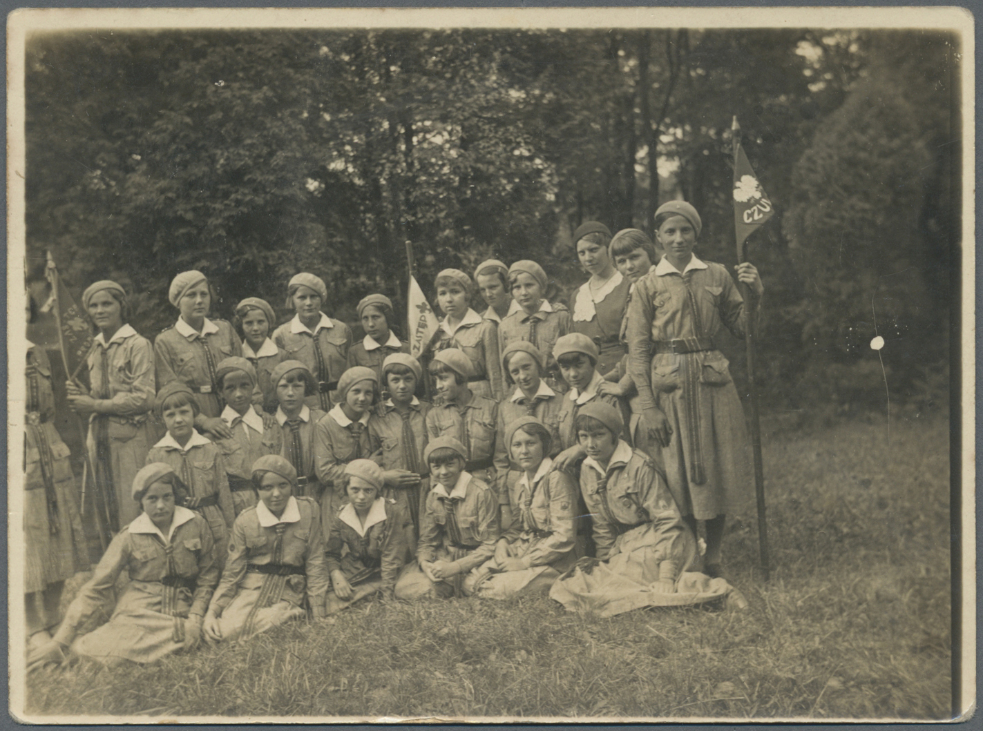 Br Thematik: Pfadfinder / Boy Scouts: 1935, Poland, Scout Jamboree Spale Scout Scene Postcard, Photo Girl Scout Troop No - Other & Unclassified