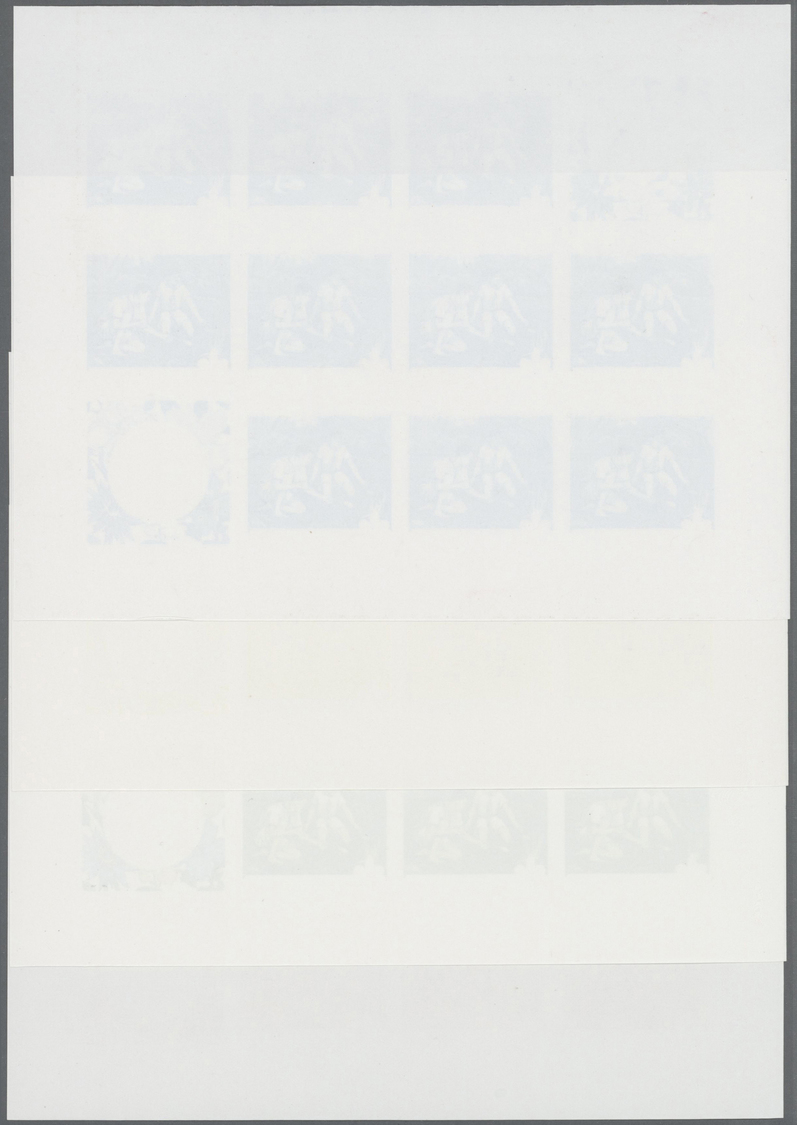 ** Thematik: Pfadfinder / Boy Scouts: 1969, Cook Islands. Imperforate, Progressive Proof (8 Phases) For The Miniature Sh - Other & Unclassified