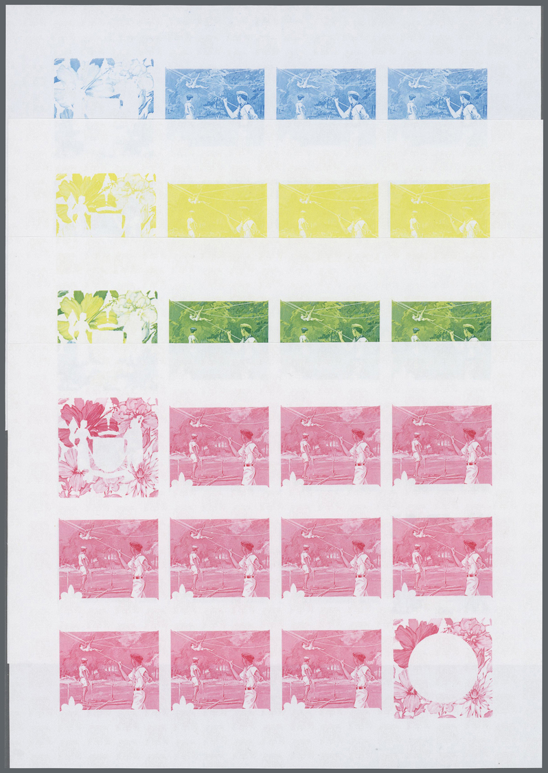 ** Thematik: Pfadfinder / Boy Scouts: 1969, Cook Islands. Imperforate, Progressive Proof (8 Phases) For The Miniature Sh - Other & Unclassified