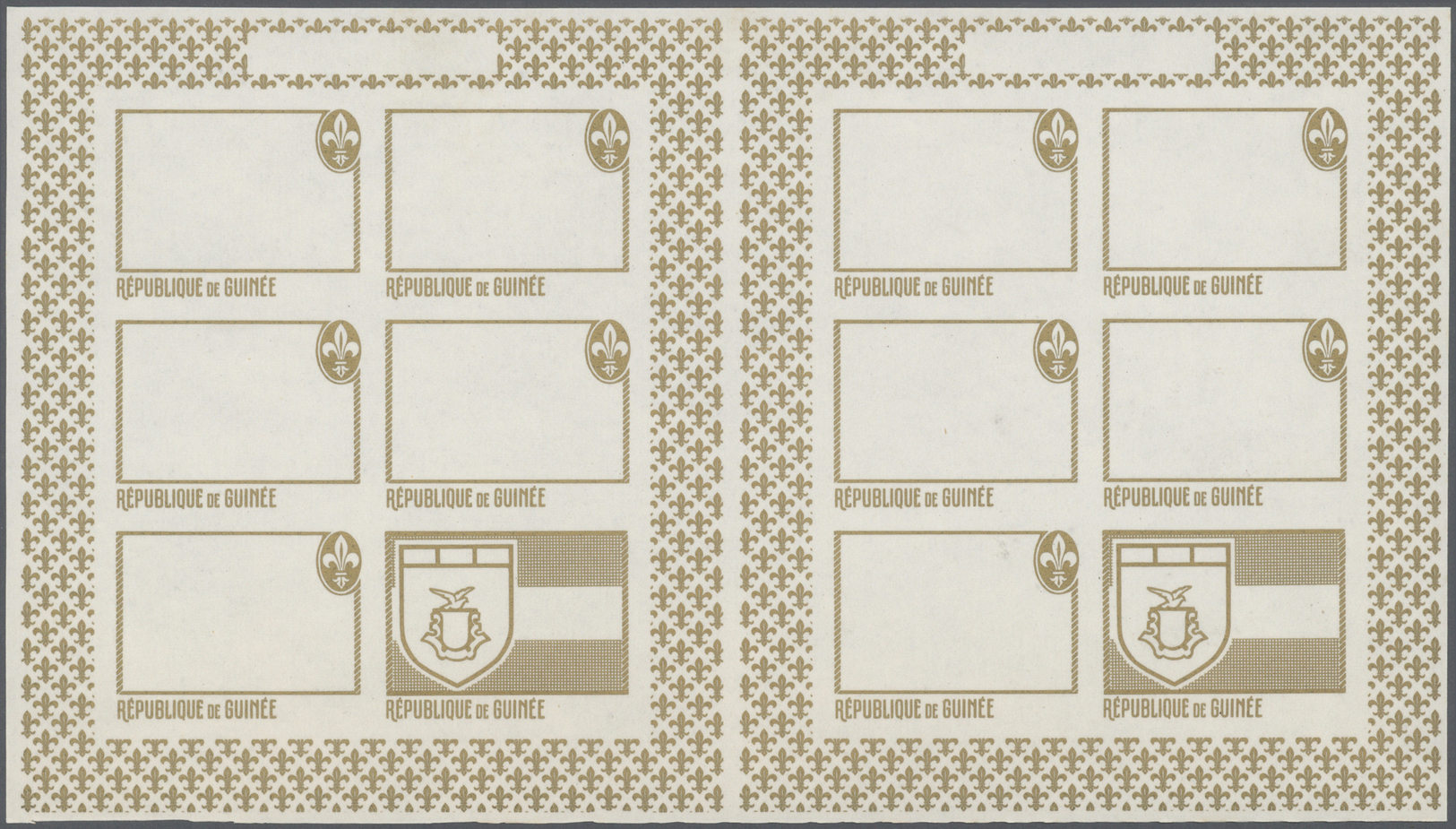 ** Thematik: Pfadfinder / Boy Scouts: 1969, SCOUTS IN GUINEA - 8 Items; Double Progressive Plate Proofs For The Souvenir - Other & Unclassified