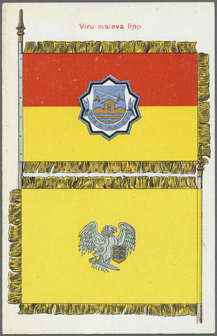 Estland - Besonderheiten: 1925. Picture Postcard Set Of 15 Unused Cards Showing The Various Flags Of The Eston - Estonie