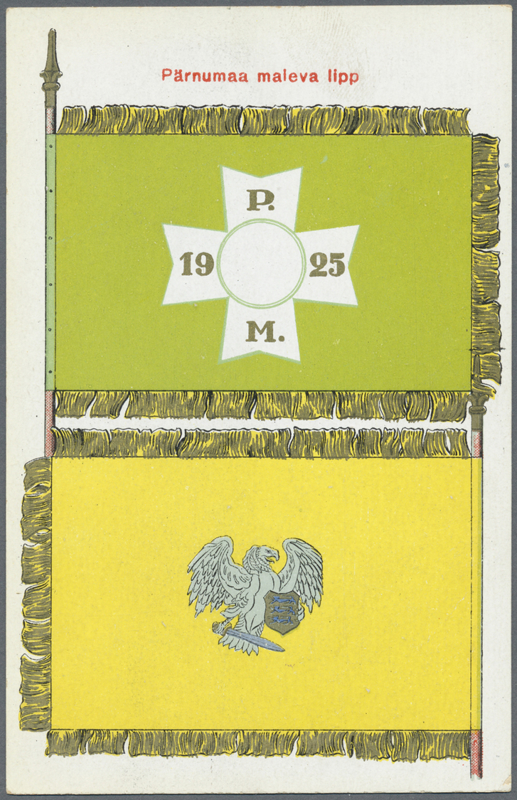 Estland - Besonderheiten: 1925. Picture Postcard Set Of 15 Unused Cards Showing The Various Flags Of The Eston - Estonie