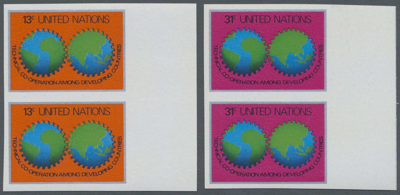 ** Thematik: Politik / Politics: 1978, UN New York. Complete Set "Technical Cooperation" In 2 Imperforate, Vertical Pair - Unclassified