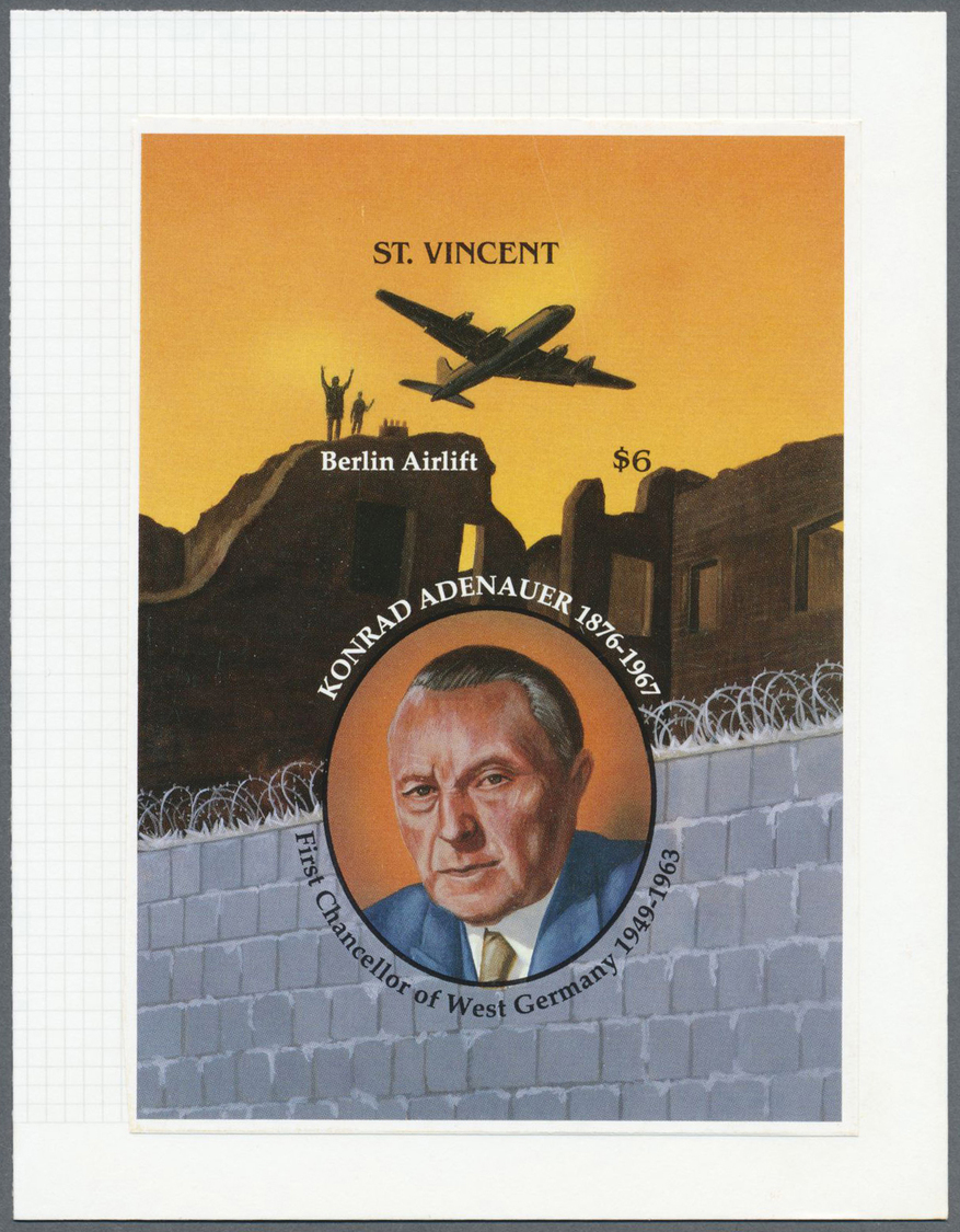 Thematik: Politik / Politics: 1992, St. Vincent. Imperforate Proof In Issued Colors For A Souvenir Sheet Of The Set KONR - Unclassified