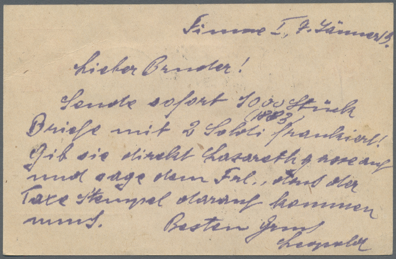 GA Fiume: 1919, Ungarische Ga-Karte 10 F. "FIUME" Mit Zusatzfrankatur 80 F. Und 5 F. Als Express-Einschreiben Gel - Fiume