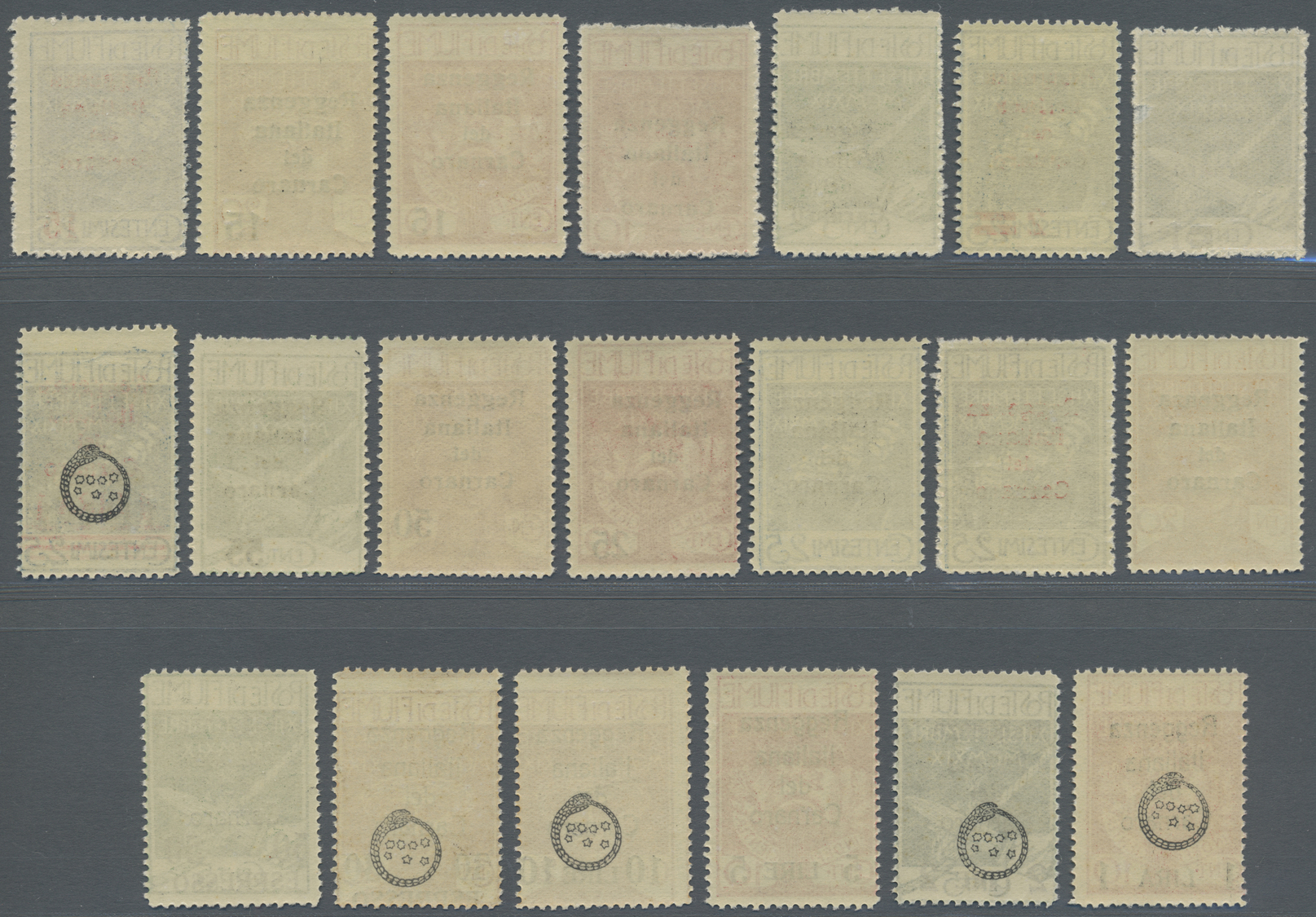 ** Fiume - Besetzung Der Carnaro-Inseln: 1920, Militärpostmarken Mit Aufdruck (25 C Mit Rotem Und Schwarzem Aufdr - Fiume