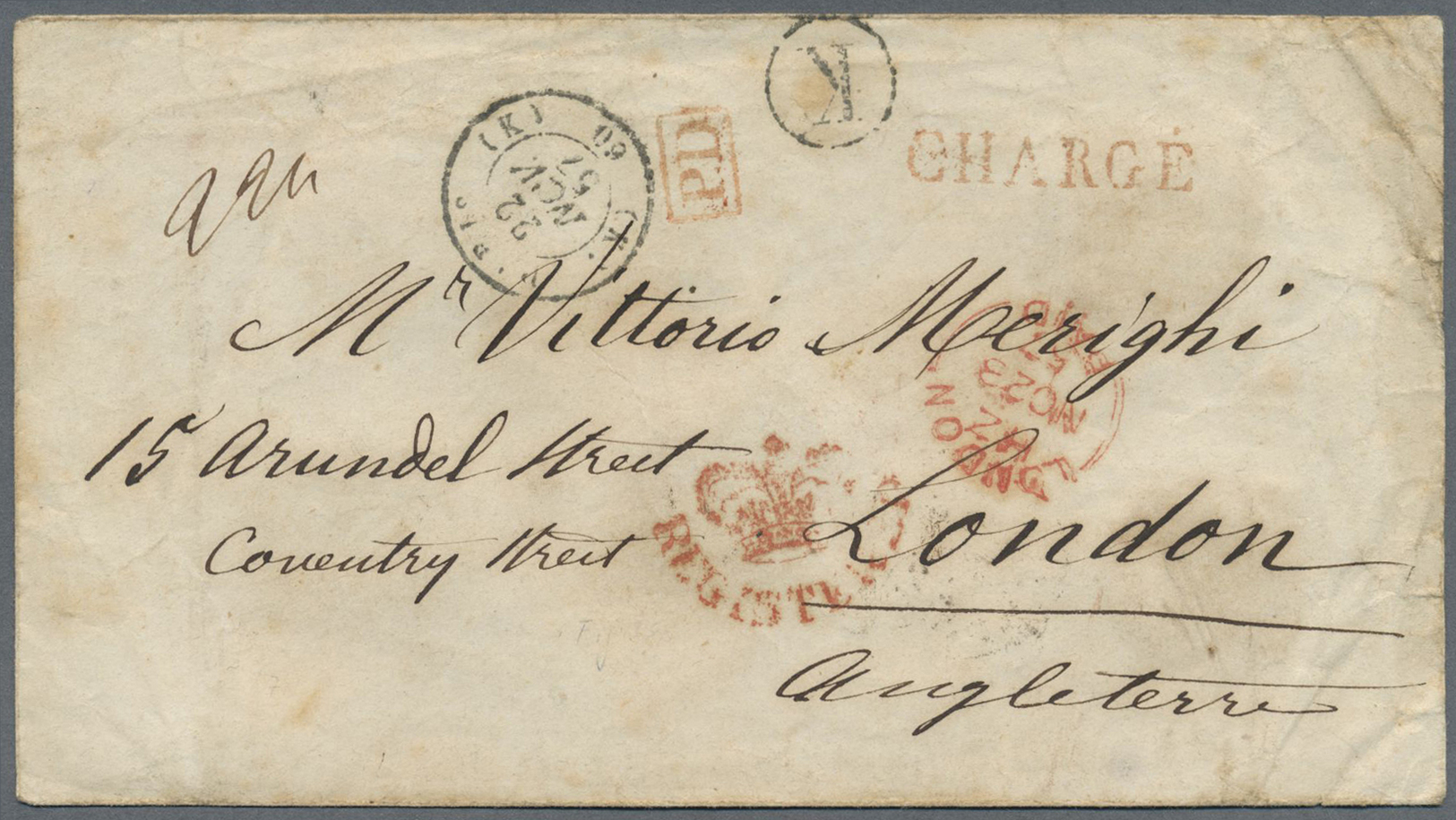 Br Frankreich - Vorphilatelie: 1803/1857, Three CHARGÉ Letters From "P 12 P S. REMI" To Milano 1803, 1813 To Euri - 1792-1815: Conquered Departments