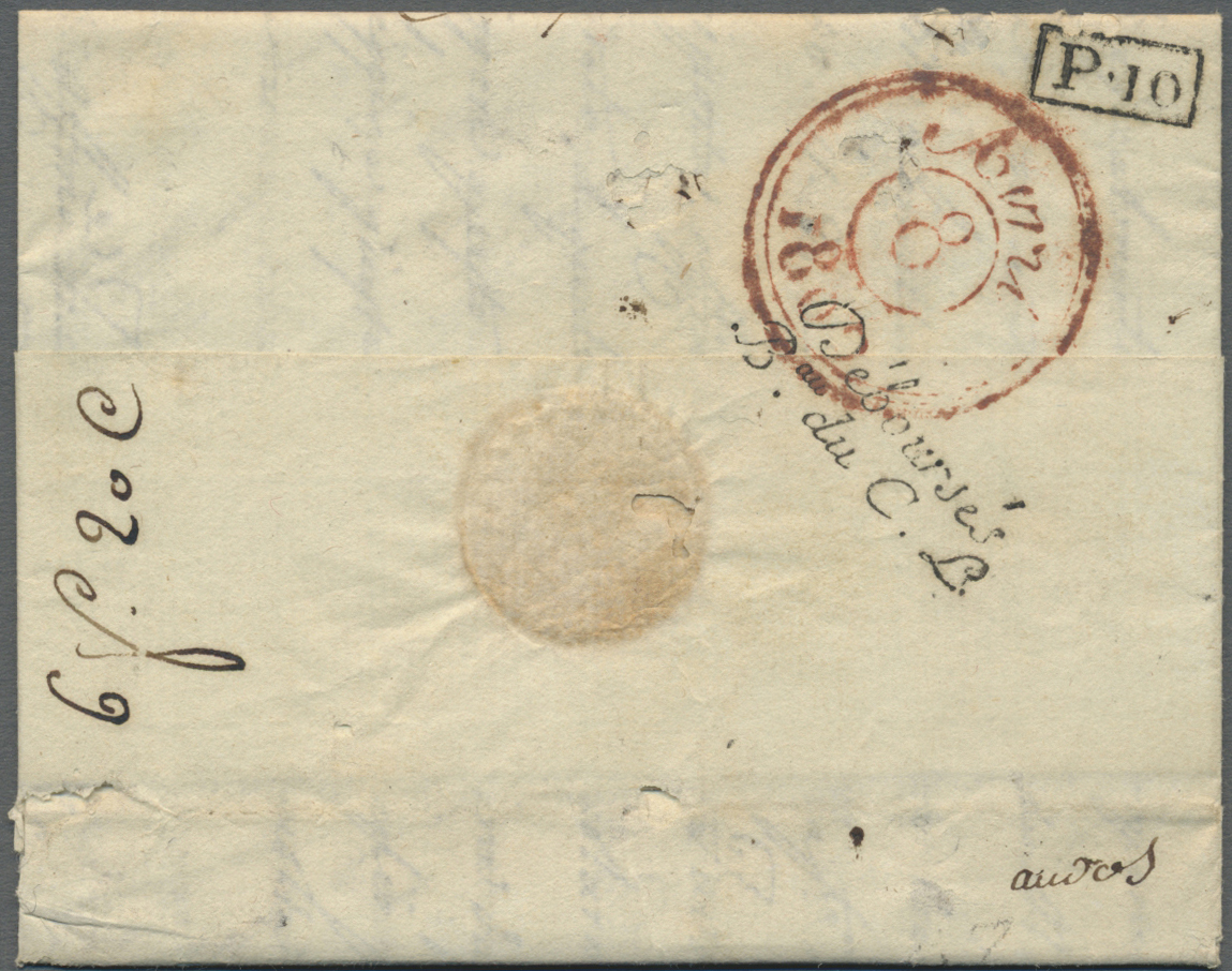 Br Frankreich - Vorphilatelie: 1806, Corps Legislatif, Complete Folded Letter Cover From "GENES" (Genova) In Ital - 1792-1815: Départements Conquis