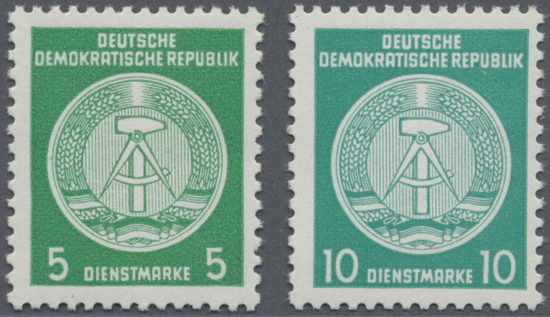 ** DDR - Dienstmarken A (Verwaltungspost B): 1954, Dienstmarken 5 Und 10 Pf Mit Wasserzeichen 2 X II, P - Altri & Non Classificati