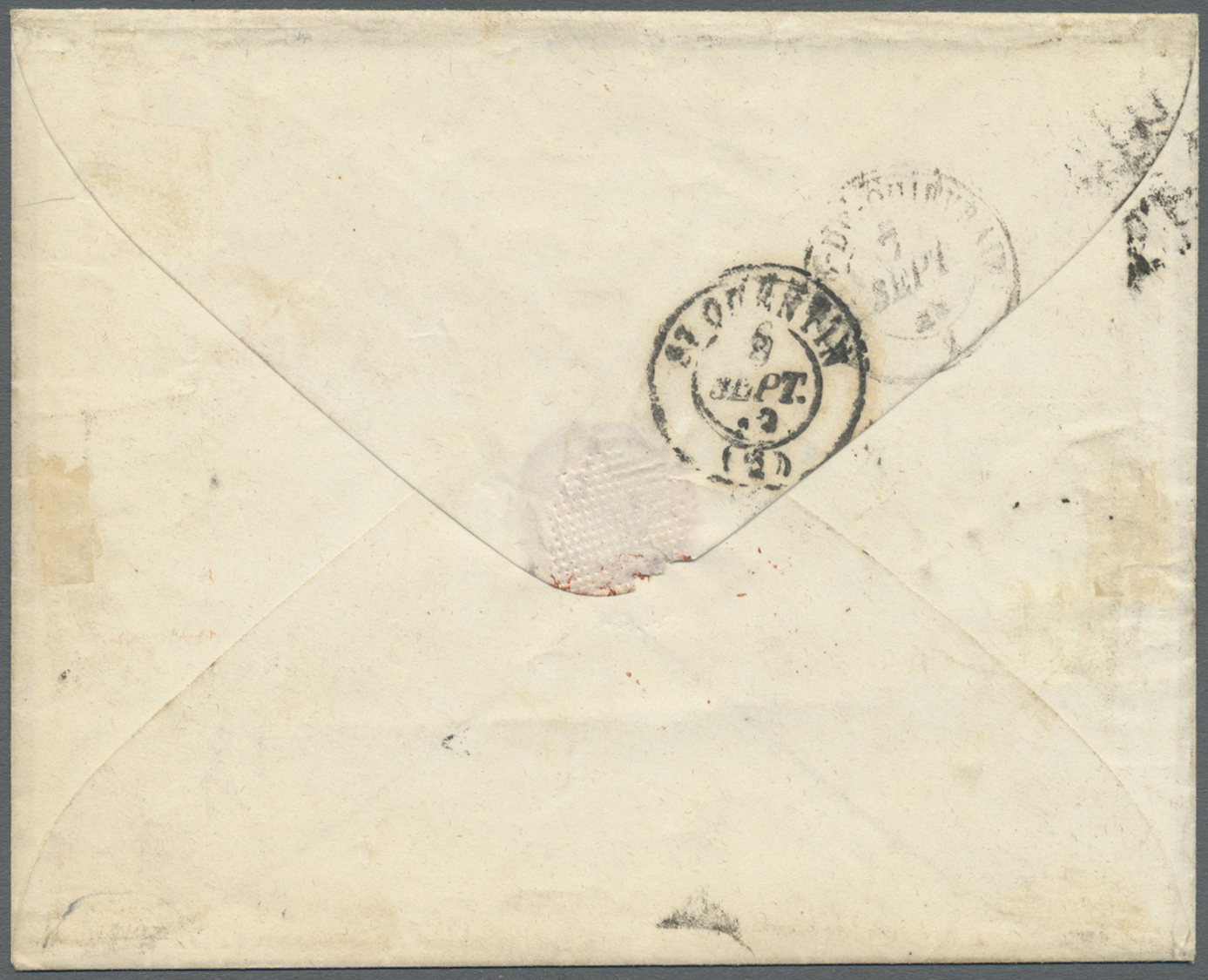 Br Frankreich: 1849, 20c. Black, Horiz. Pair Of Fresh Colour And Good Margins On Cover From Paris To St.Quentin, - Used Stamps