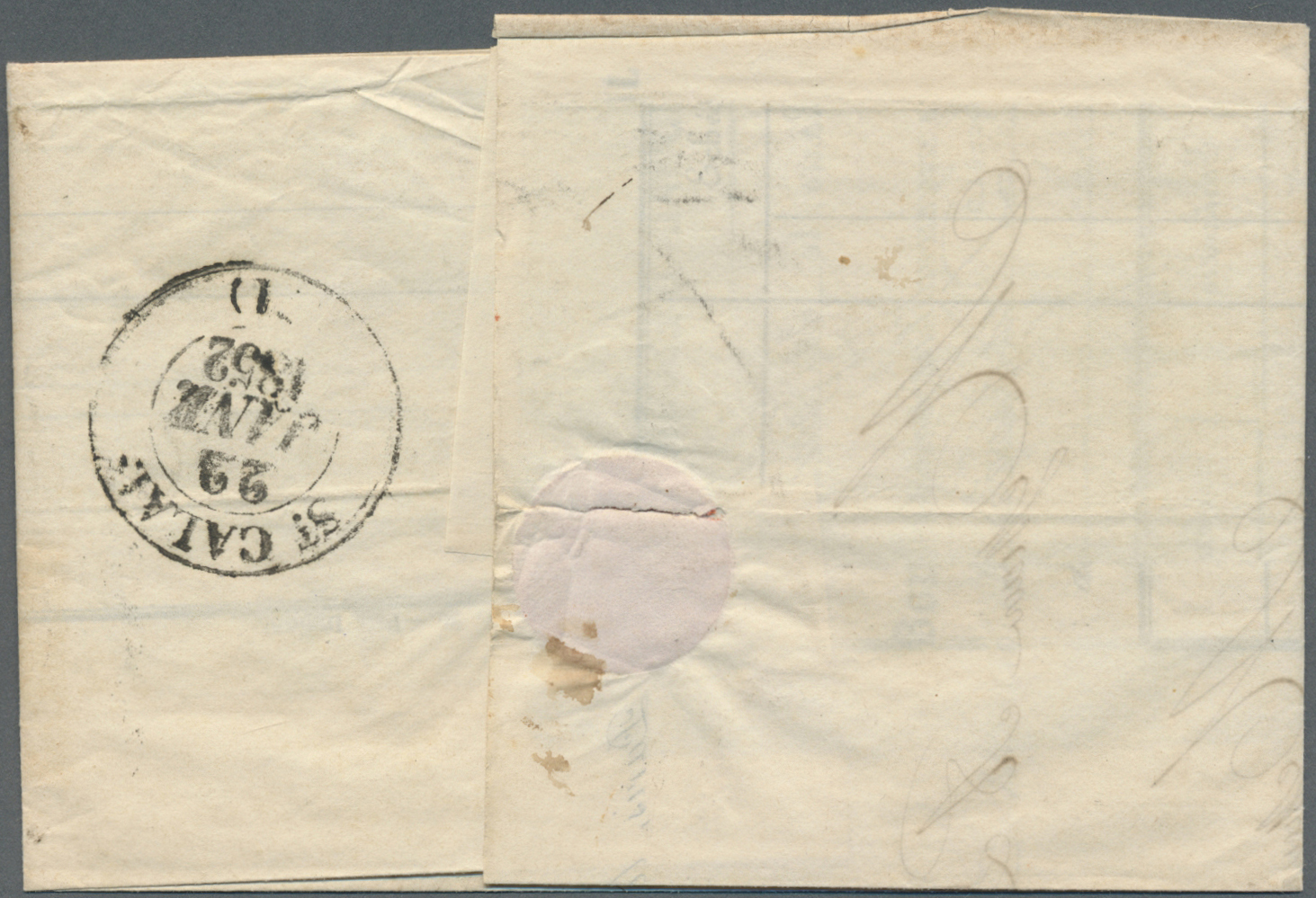 Br Frankreich: 1849, 1 Franc Carmine, Good To Large Margins, Single Franking On Complete Folded Letter Cover From - Oblitérés