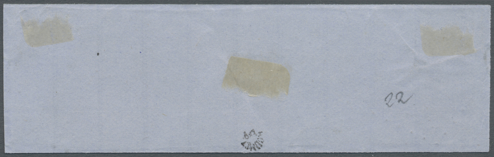 Brrst Frankreich: Napoleon 5 Cent Im Waagerechten VIERERSTREIFEN Auf Briefstück Mit Nummernstempel "2240". Farbfrisc - Used Stamps