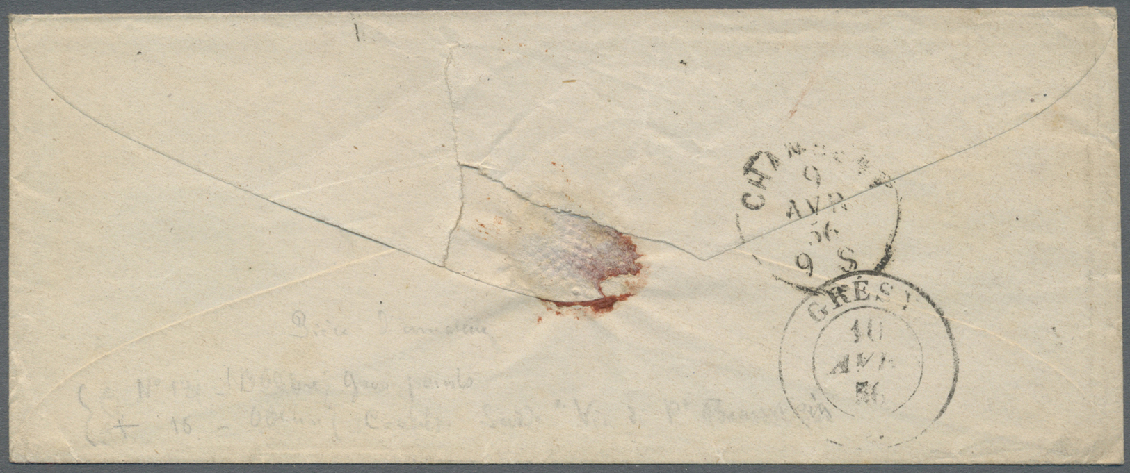 Br Frankreich: 1855/1856, Mail To Savoy (Kingdom Of Sardinia), Two Covers From Paris To Savoy Each Oblit. By Roul - Oblitérés