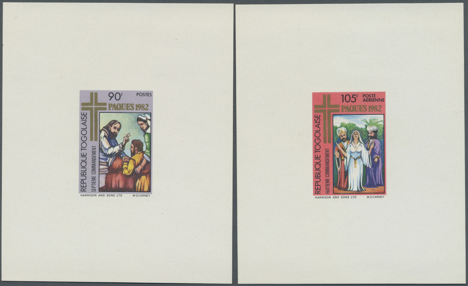 Thematik: Religion / religion: 1982, Togo. DeLuxe proof sheets for the complete EASTER series (9 stamps and 1 s/s) showi