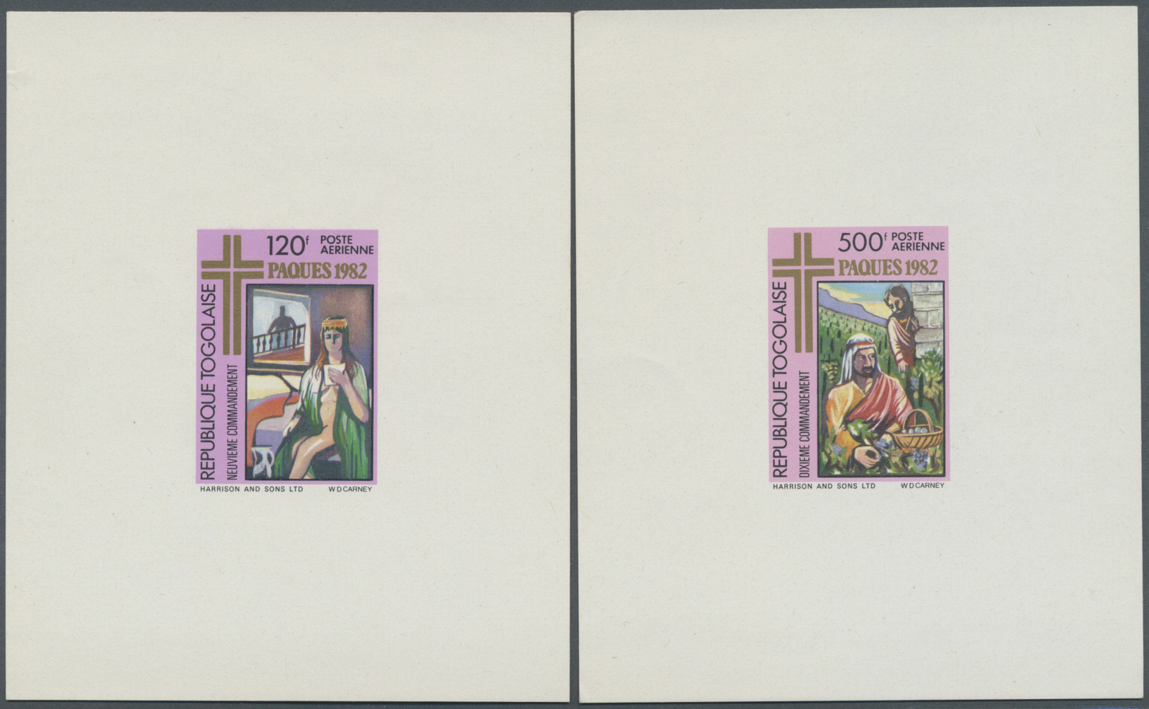 Thematik: Religion / religion: 1982, Togo. DeLuxe proof sheets for the complete EASTER series (9 stamps and 1 s/s) showi