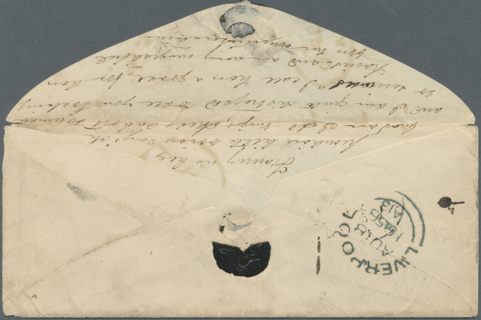 Br Frankreich: 1856, 40 C Orange Napoleon, Single Franking On Envelope From PARIS, 16 AOUT 56, Addressed To Liver - Used Stamps