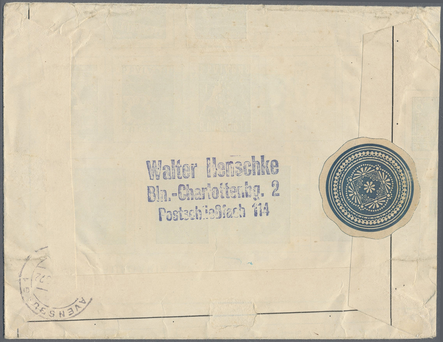 Br Berlin - Vorläufer: 1948: Umschlag Ca. 19 X 14,8 Cm Als Fern-Doppelbrief Einschreiben-Rückschein ( 4 - Briefe U. Dokumente