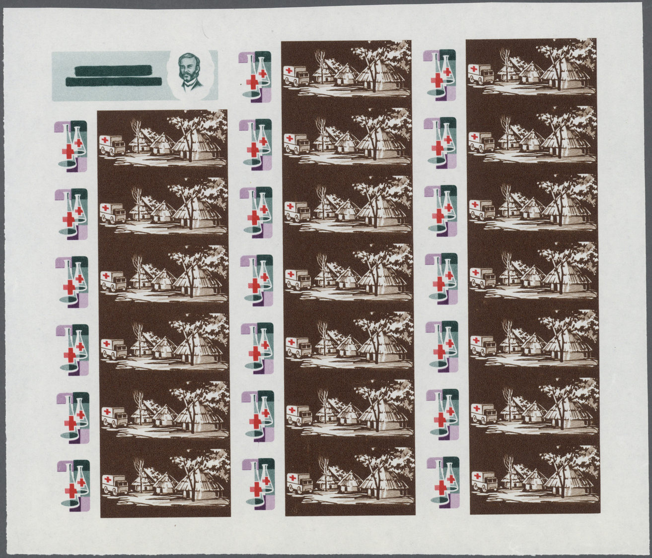 ** Thematik: Rotes Kreuz / Red Cross: 1969, Burundi. Progressive Proof (2 Phases) In Complete Miniature Sheets Of 20 (pl - Red Cross