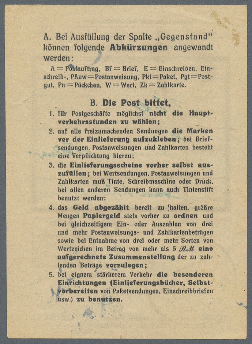 Br Berlin: 1949, 25 Pfg. (2) Und Senkrechter 3er-Streifen 20 Pfg. Schwarzaufdruck Als Portogerechte Fra - Altri & Non Classificati