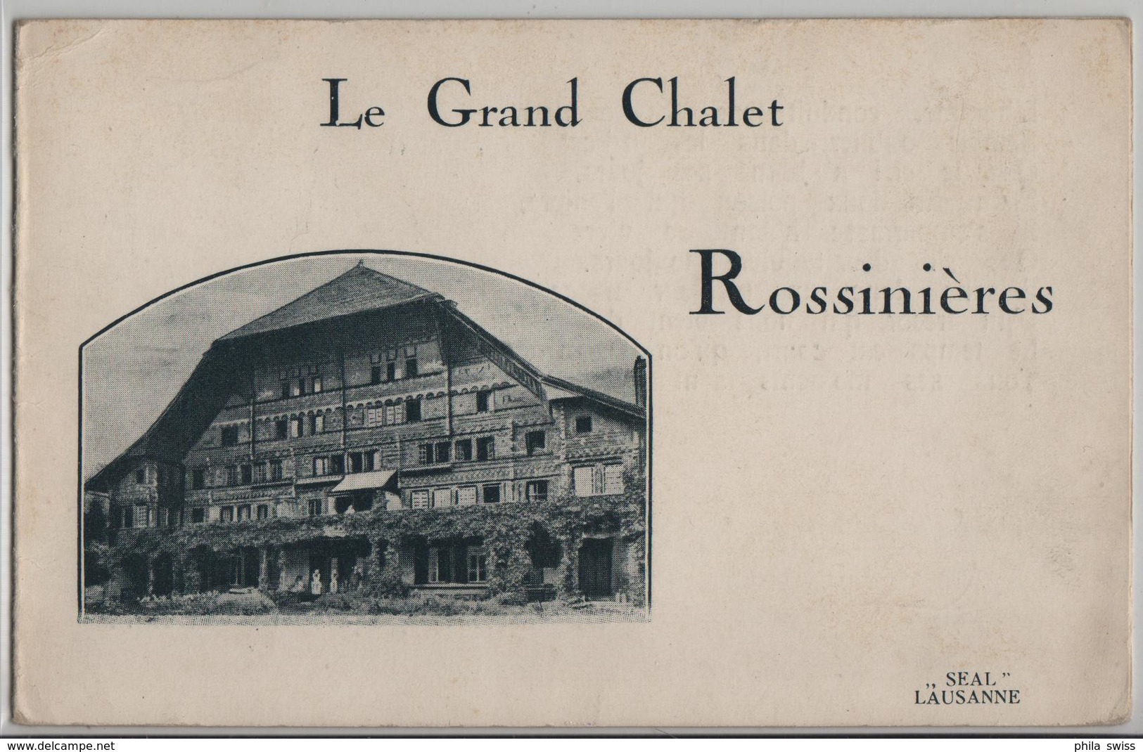 Rossinieres - Le Grand Chalet - Autres & Non Classés