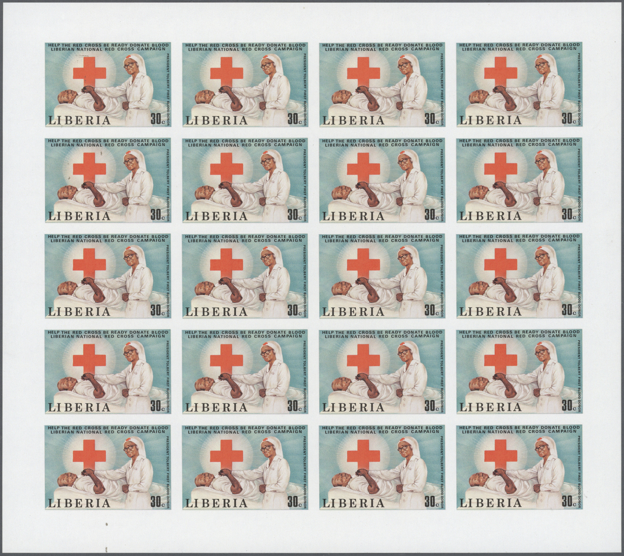 ** Thematik: Rotes Kreuz / Red Cross: 1979, Liberia. Complete Set NATIONAL RED CROSS (2 Values) In Imperforate Miniature - Croix-Rouge