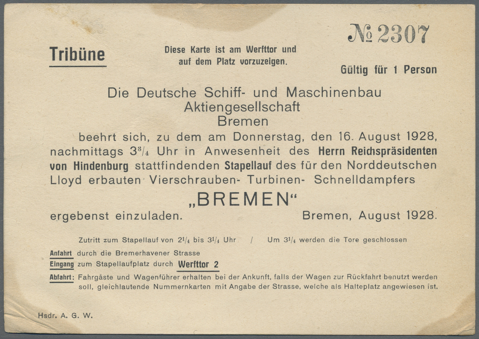 GA/Br Thematik: Schiffe / Ships: 1928, Dt. Reich. Privat-Postkarte 8 Pf Beethoven "Stapellauf Des Lloyd-Schnelldampfers  - Ships