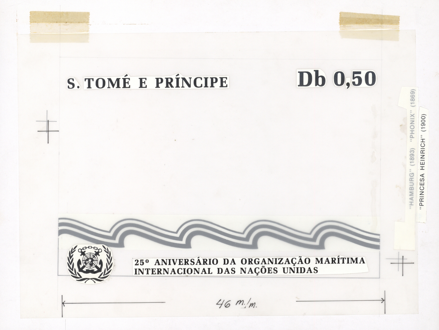 Thematik: Schiffe / Ships: 1984, St. Thomas And Prince Islands. Lot Of 2 Artworks For The Issue INTL. MARITIME ORGANIZAT - Ships