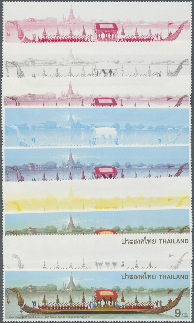 ** Thematik: Schiffe / Ships: 1997, Thailand. Progressive Proof (9 Phases Inclusive Unbilled Original) For The Issue "Ch - Ships