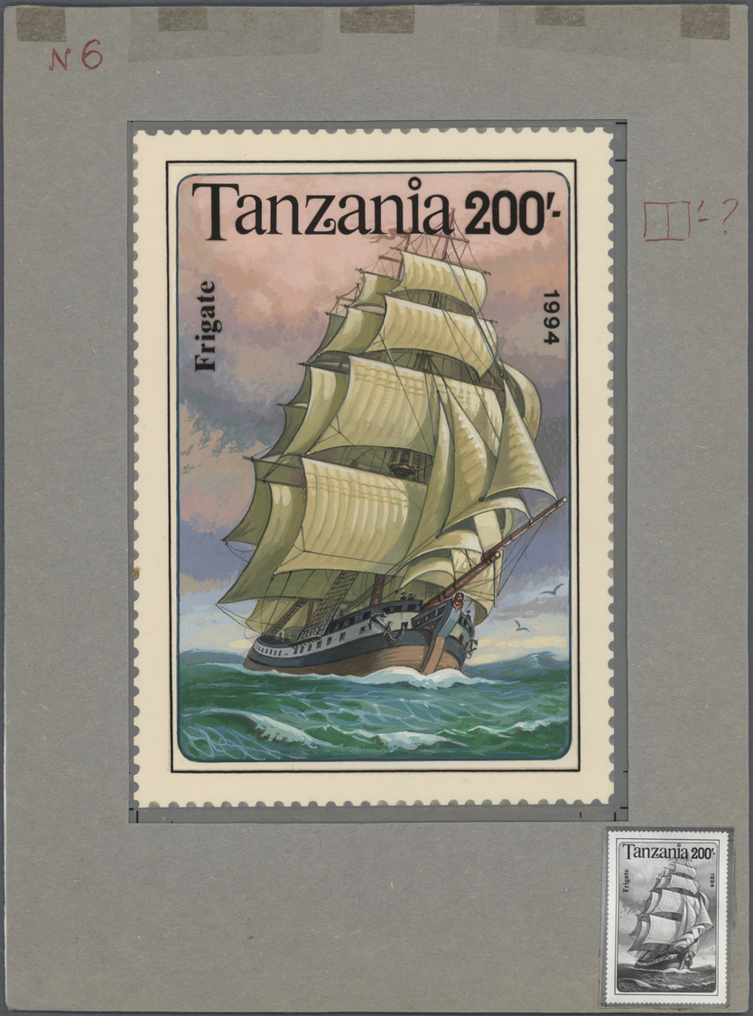 Thematik: Schiffe-Segelschiffe / Ships-sailing Ships: 1994, Tanzania. Fantastic Lot Of In All 9 Artworks For The Complet - Ships
