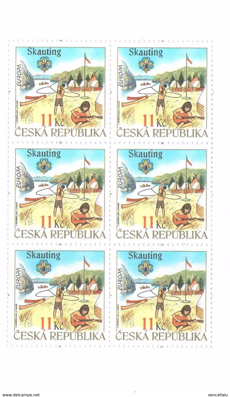 Year 2013 -  Scouting, Block With 6 Same Stamps, MNH - Blokken & Velletjes