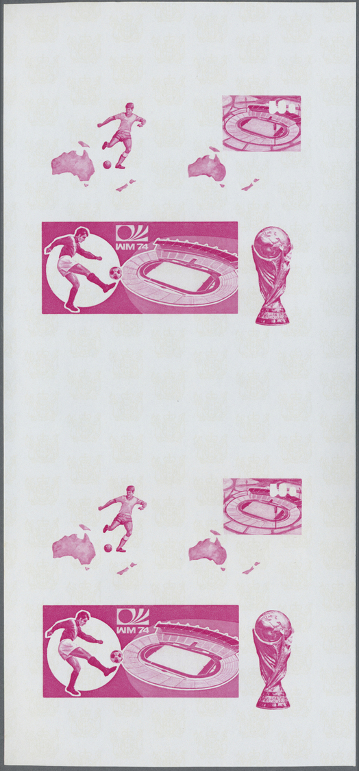 ** Thematik: Sport-Fußball / Sport-soccer, Football: 1974, SOCCER WORLD CUP CHAMPIONSHIP MUNICH '74 - 8 Items; Cook Isla - Other & Unclassified
