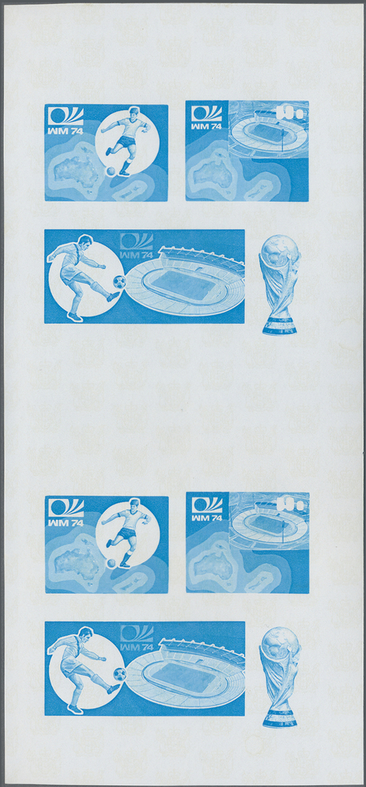 ** Thematik: Sport-Fußball / sport-soccer, football: 1974, SOCCER WORLD CUP CHAMPIONSHIP MUNICH '74 - 8 items; Cook isla