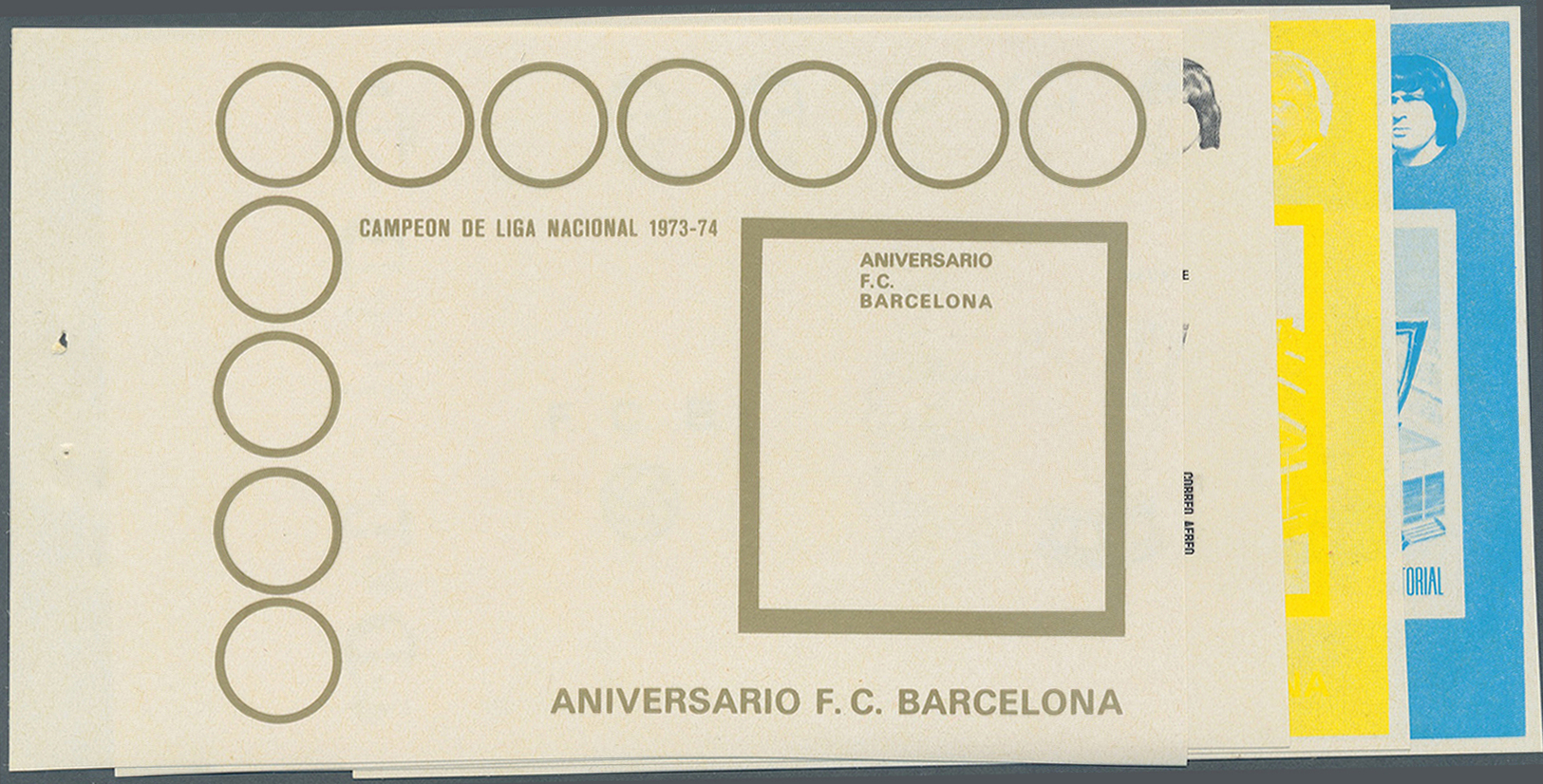 ** Thematik: Sport-Fußball / Sport-soccer, Football: 1974 Anniv. (75 Years) FC Barcelona: Souvenir Sheet Issued For Equa - Other & Unclassified
