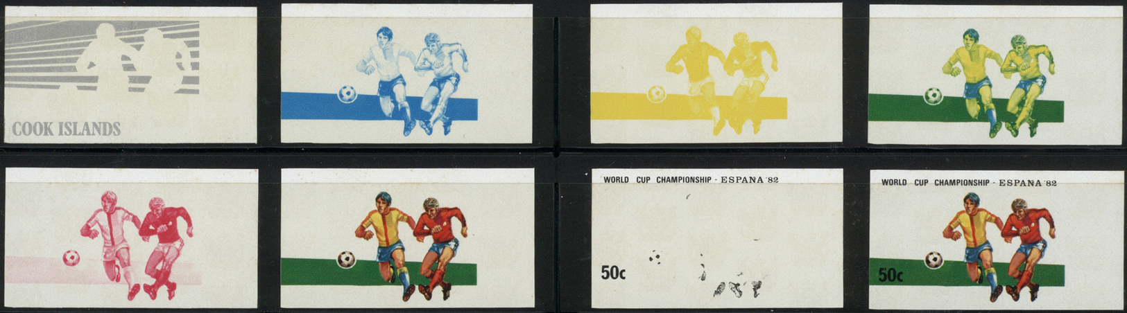 ** Thematik: Sport-Fußball / sport-soccer, football: 1981, SOCCER WORLD CUP CHAMPIONSHIP ESPANA '82 - 64 items; Cook isl