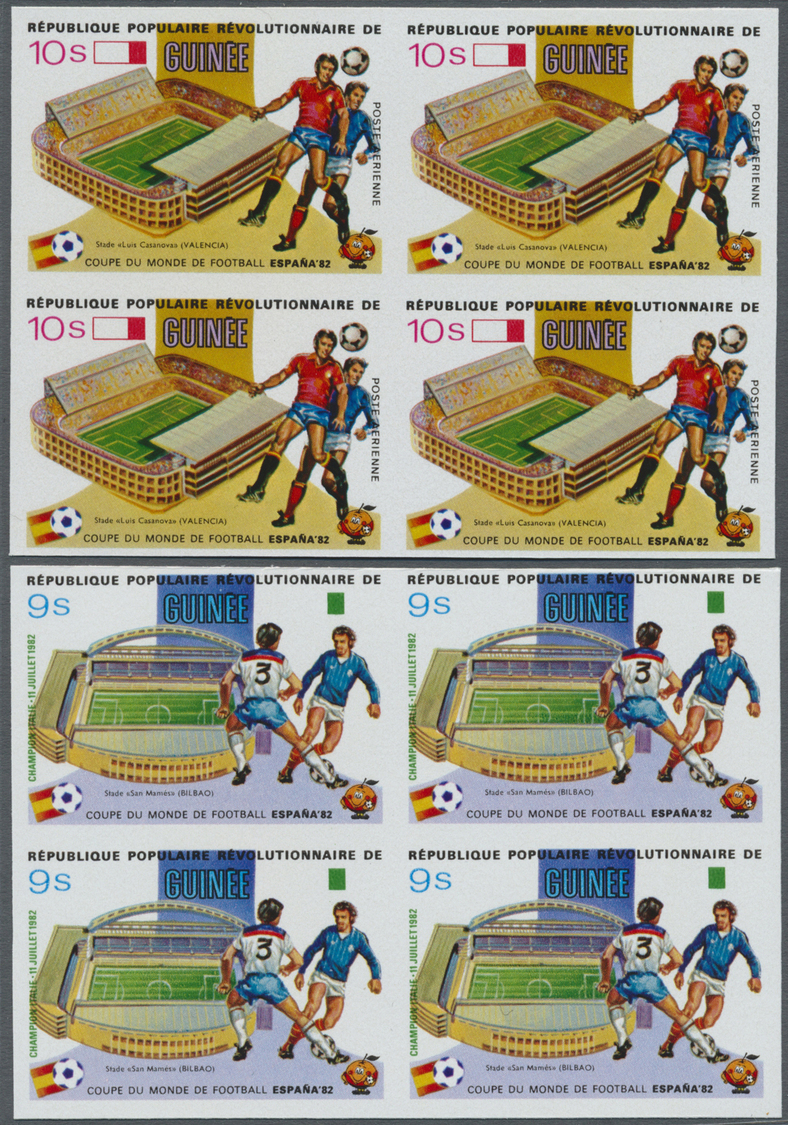 ** Thematik: Sport-Fußball / Sport-soccer, Football: 1982, SOCCER WORLD CUP SPAIN '82 - 7 Items; Guinea, Plate Proofs Fo - Other & Unclassified
