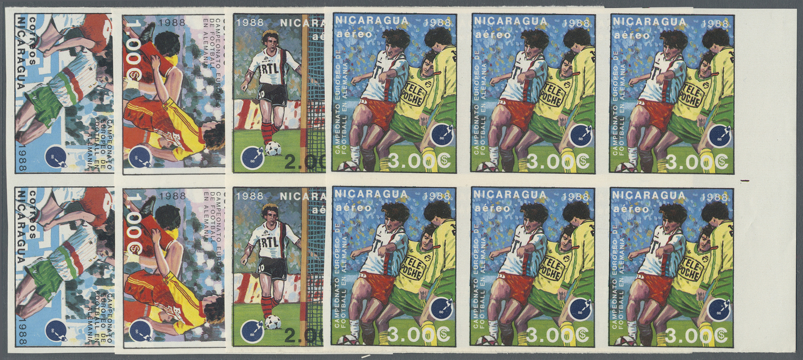 ** Thematik: Sport-Fußball / Sport-soccer, Football: 1988, NICARAGUA: Football World Championship In Germany Complete Se - Other & Unclassified