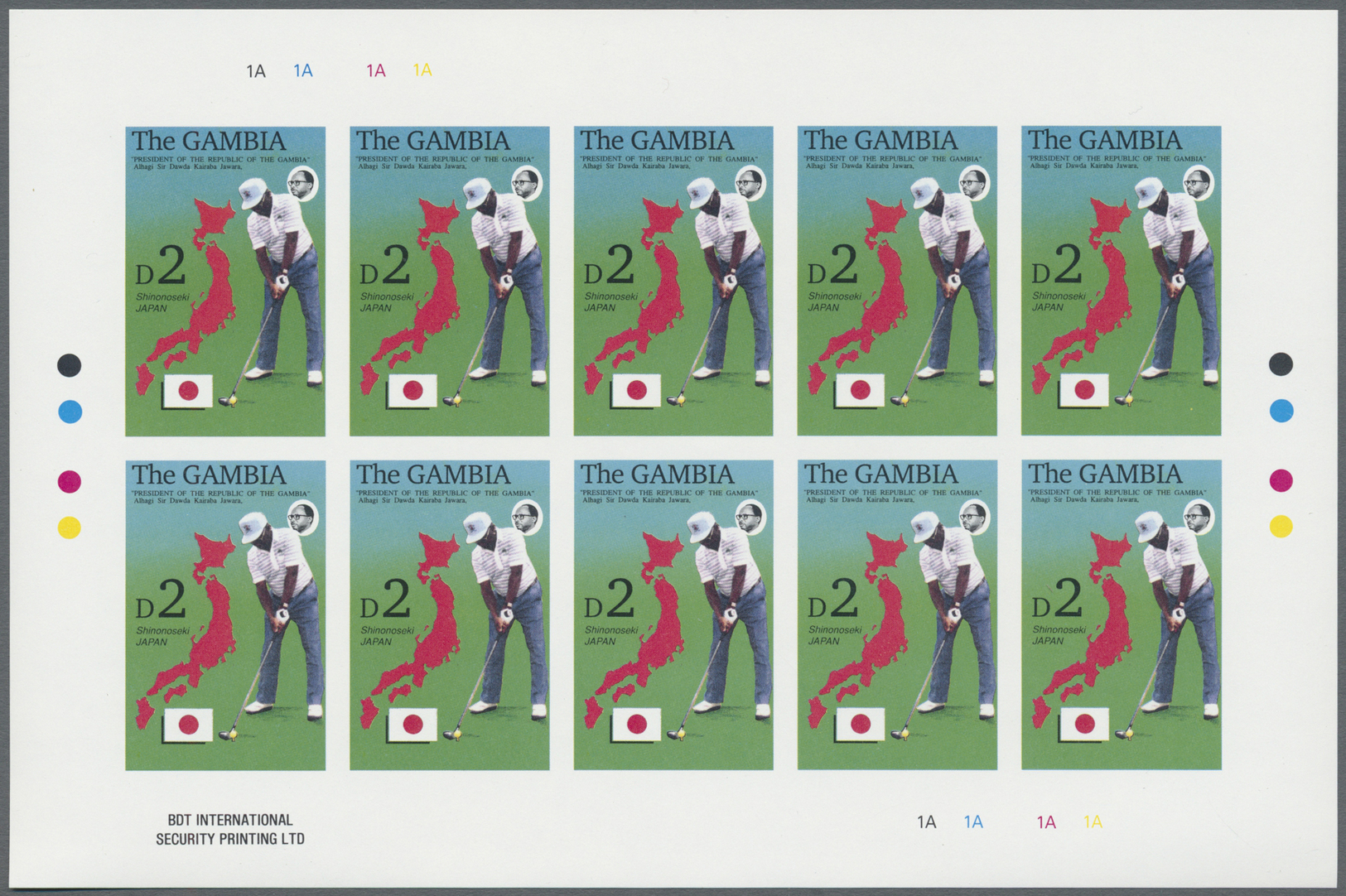 ** Thematik: Sport-Golf / Sport-golf: 1992, GAMBIA: Open Golf Championship Complete Set Of Eight Values Each In An IMPER - Golf
