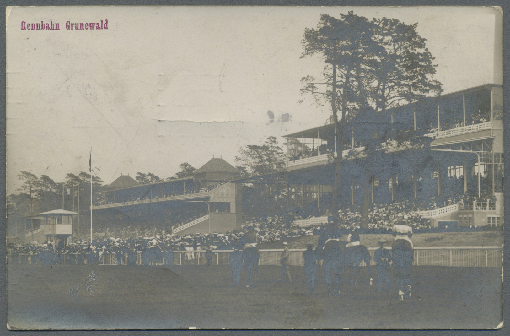 Br Thematik: Sport-Pferdesport / Sport Equestrian Sports: 1912,  GRUNEWALD-RENNBAHN: SST Vom 28.4.1912 Und Masch. Tagess - Horses