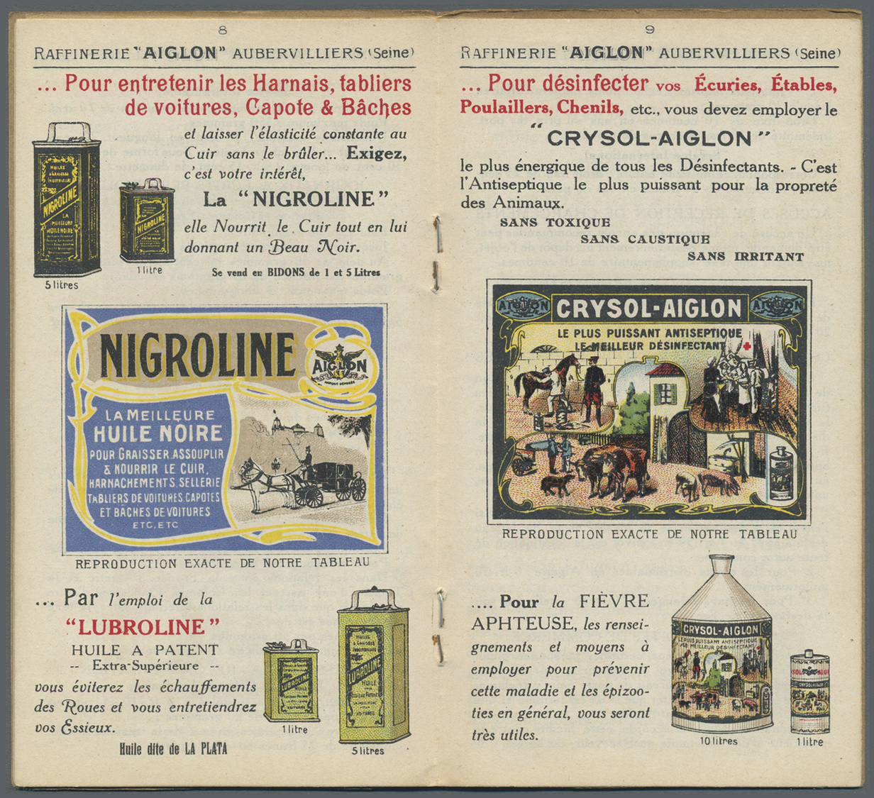 ** Frankreich - Markenheftchen: 1910 (environ). Carnet Privé "AIGLON" Semeuse Camée 10c Rouge Sur Porte-timbre. - Autres & Non Classés