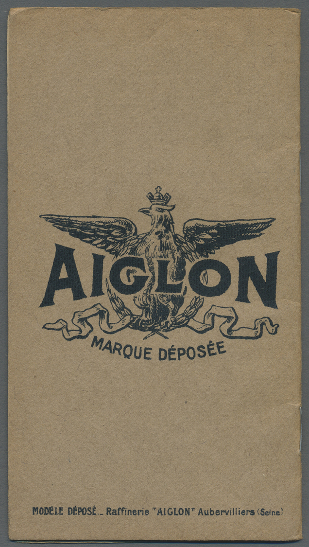 ** Frankreich - Markenheftchen: 1910 (environ). Carnet Privé "AIGLON" Semeuse Camée 10c Rouge Sur Porte-timbre. - Other & Unclassified