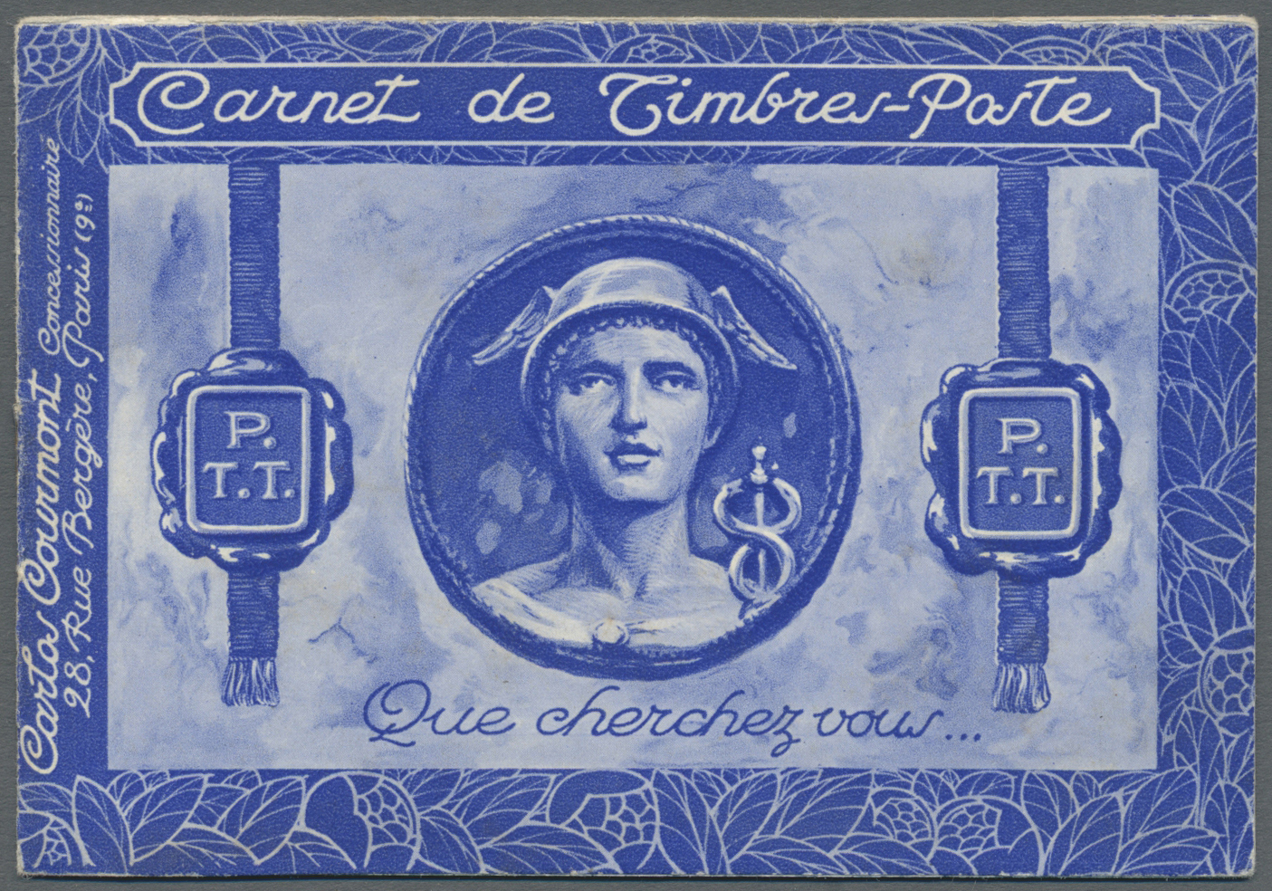 O Frankreich - Markenheftchen: 1927. Booklet With 20 Stamps 50c. Cancelled Agence Comptable "Paris 11.3.27". Wit - Autres & Non Classés