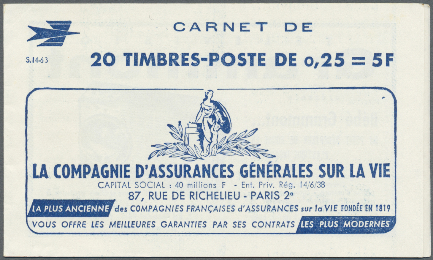 ** Frankreich - Markenheftchen: 1960, Three Booklets "La Compagnie..." And One Likewise "Frimatic..." (1253CR), T - Autres & Non Classés