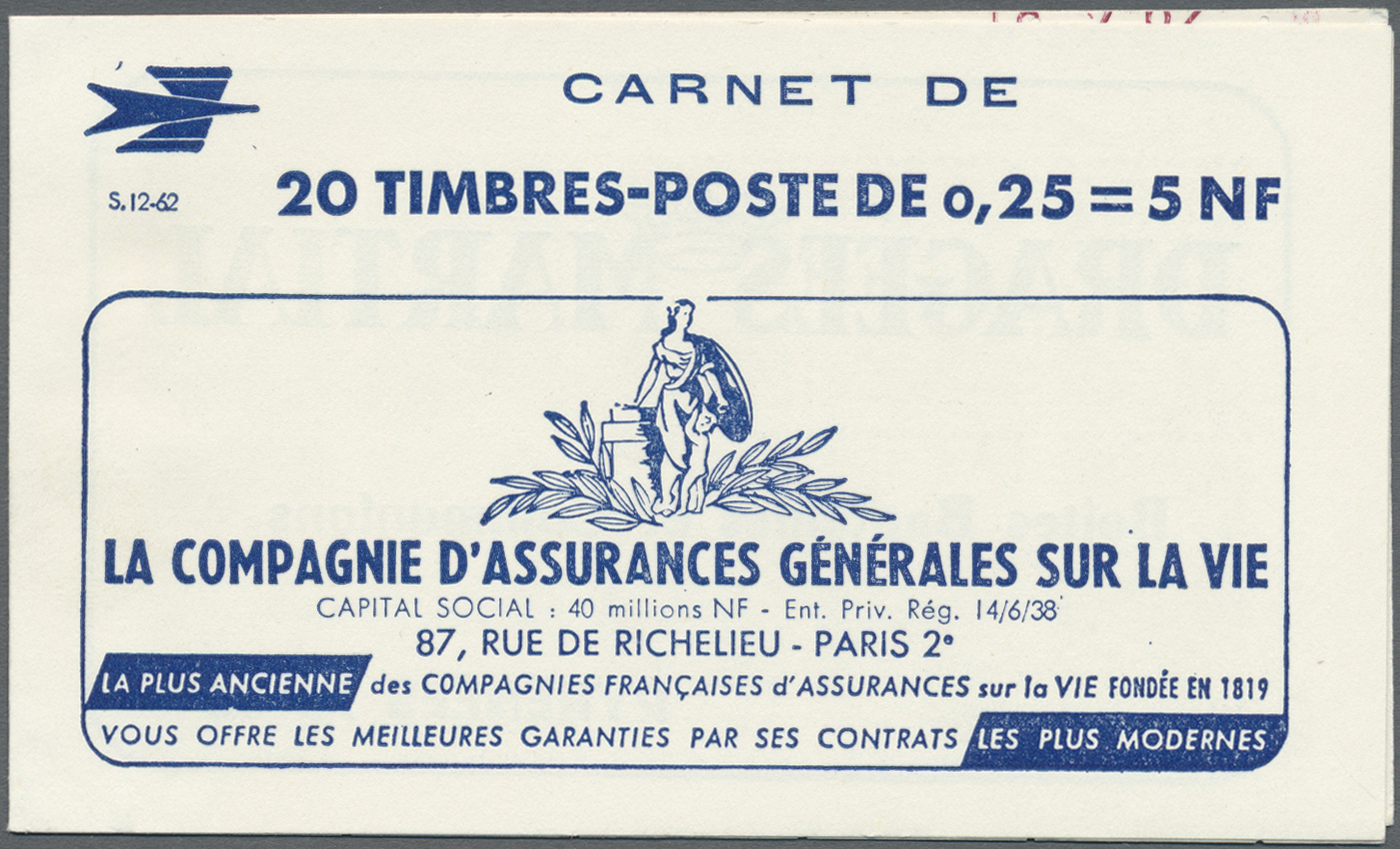 ** Frankreich - Markenheftchen: 1960, Three Booklets "La Compagnie..." And One Likewise "Frimatic..." (1253CR), T - Autres & Non Classés