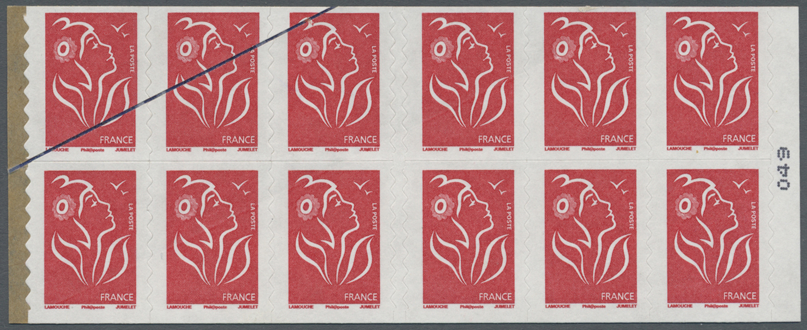 ** Frankreich - Markenheftchen: 2005. EcoCarnet With 10 Stamps Marianne De Lamouche. Mend. 2005. EcoCarnet De 10x - Autres & Non Classés