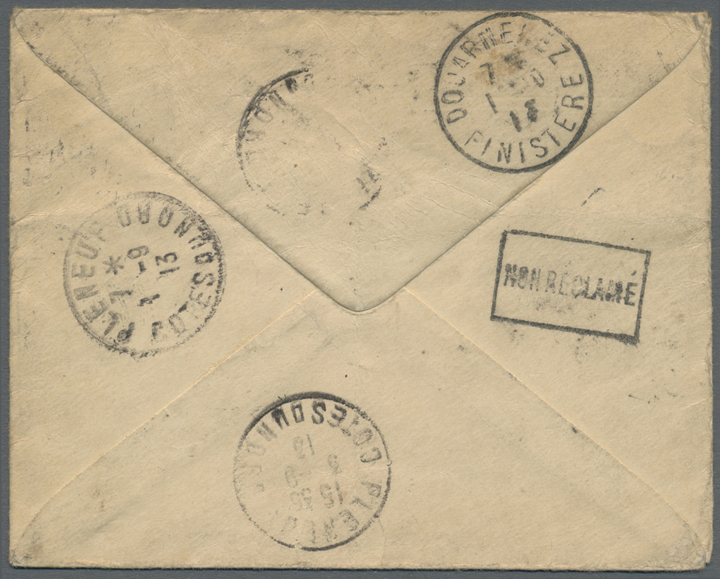 GA Frankreich - Portomarken: 1913 (29.8.), Stat. Envelope Embossed Oval KGV 1d. Scarlet Used From Berks With Seve - 1859-1959 Lettres & Documents